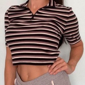 Wild Fable Striped Crop Top